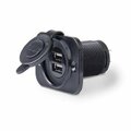 Alegria 12VDUSBNB 12V Deluxe Dual USB Charger, Black AL3029395